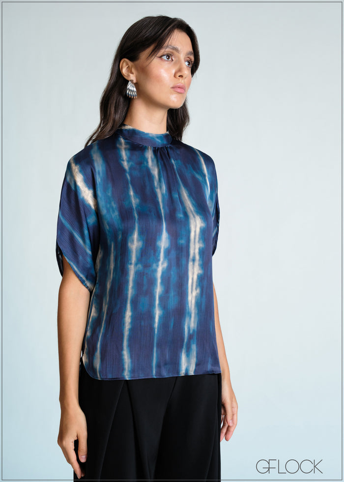 High Neck Printed Top - 170726
