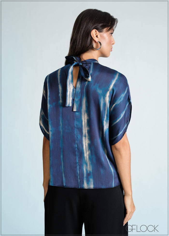 High Neck Printed Top - 170726