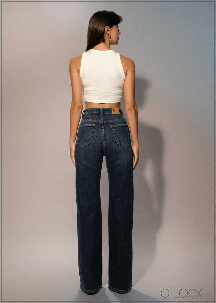 High Rise Bootcut Jean Short Length - women’s jeans alternate view - GFLOCK Sri Lanka