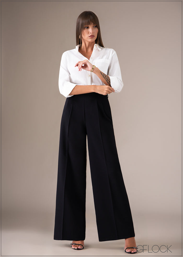 High Waist Pleated Pant - 060326