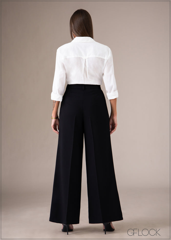 High Waist Pleated Pant - 060326