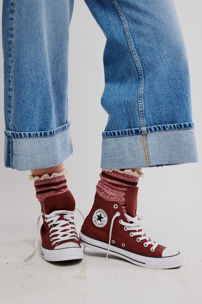 Homecoming Knee High Socks - Red