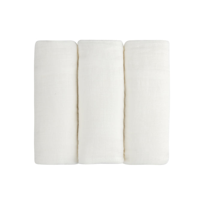 Hypoallergenic ivory Burp Cloth set