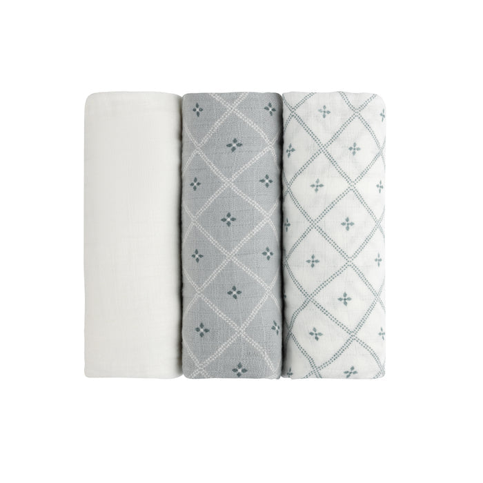 Hypoallergenic Grey Burp Cloth set