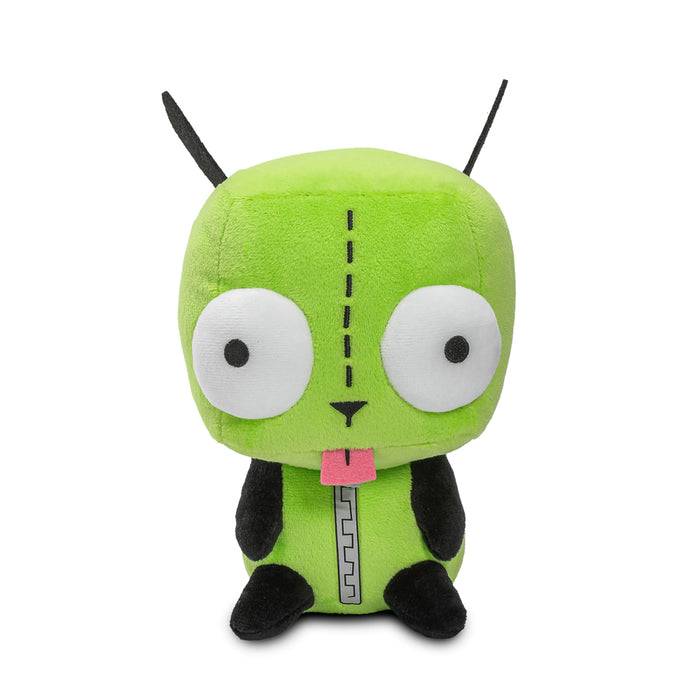 Invader Zim GIR plush toy dressed in a dog suit, soft Phunny plush material, featuring detailed character design from the Invader Zim series.