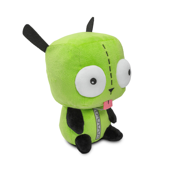 Invader Zim GIR plush toy dressed in a dog suit, soft and colorful Phunny plush from the Invader Zim series.