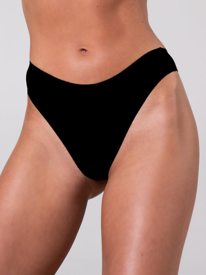 Invisible High Rise Thong - Onyx Black