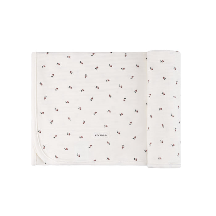Ivory/Plum Berry Blanket