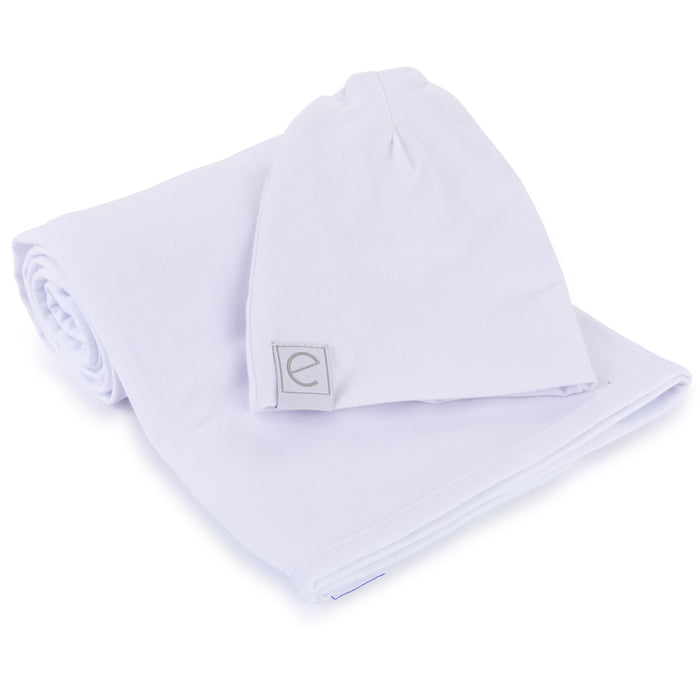 Jersey Cotton Beanie Hat - White