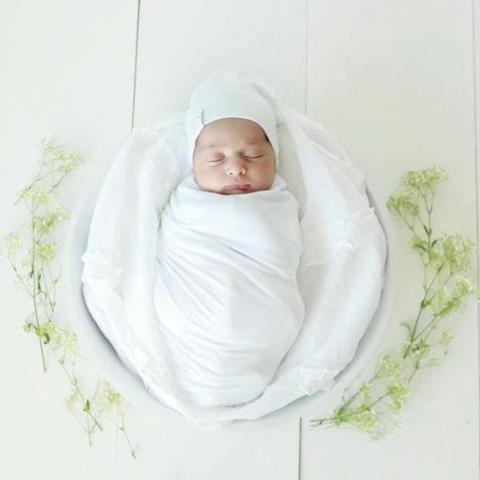 Jersey Cotton Beanie Hat - White