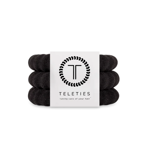 Jet Black Large Nylon Hair Ties