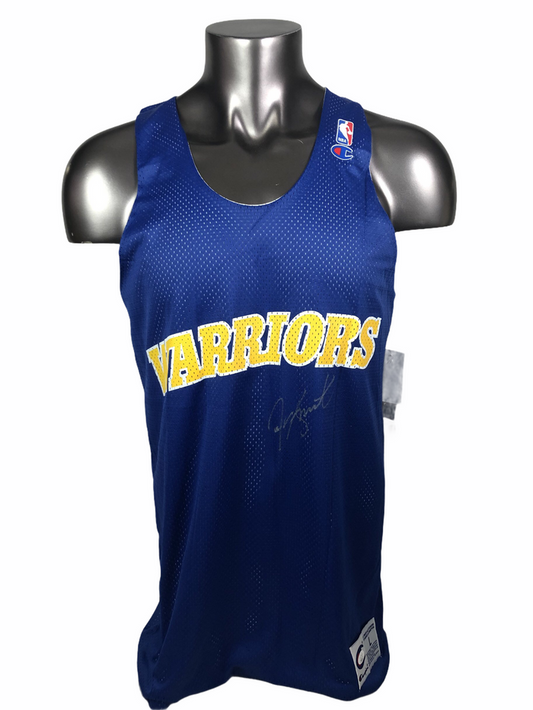 JOE SMITH GOLDEN STATE WARRIORS VINTAGE 1990'S CHAMPION SIGNED MESH JERSEY ADULT LARGE JSA