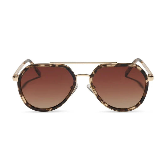 Joey Espresso Tortoise Gold Metal Brown