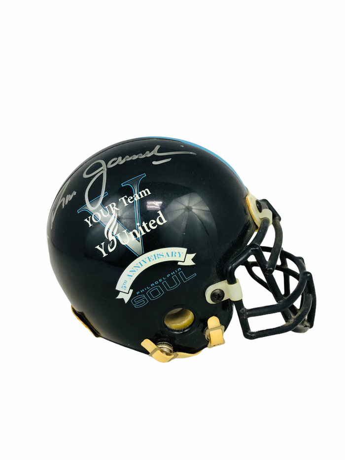 JOHN BON JOVI & RON JAWORSKI PHILADELPHIA SOUL 2008 AFL 5TH ANNIVERSARY SIGNED MINI-HELMET