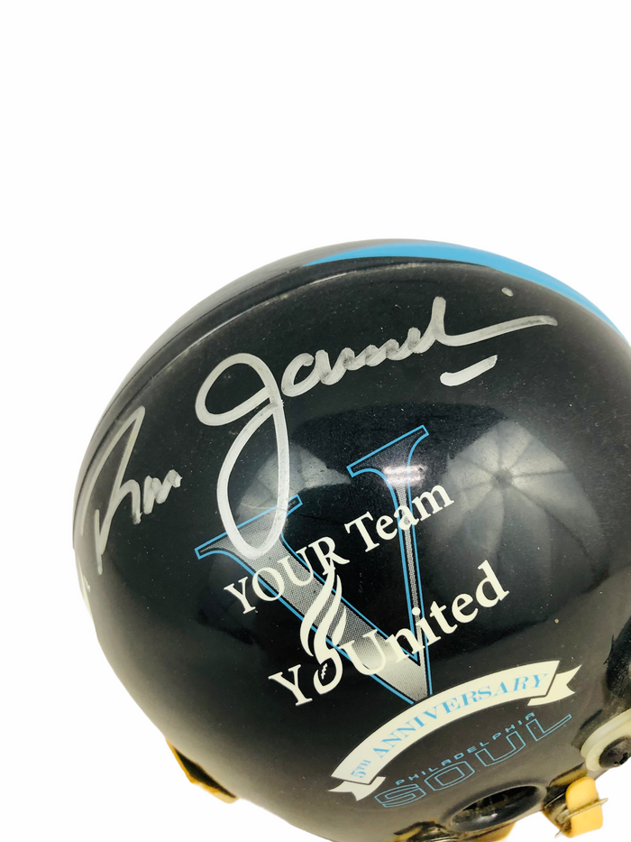 JOHN BON JOVI & RON JAWORSKI PHILADELPHIA SOUL 2008 AFL 5TH ANNIVERSARY SIGNED MINI-HELMET