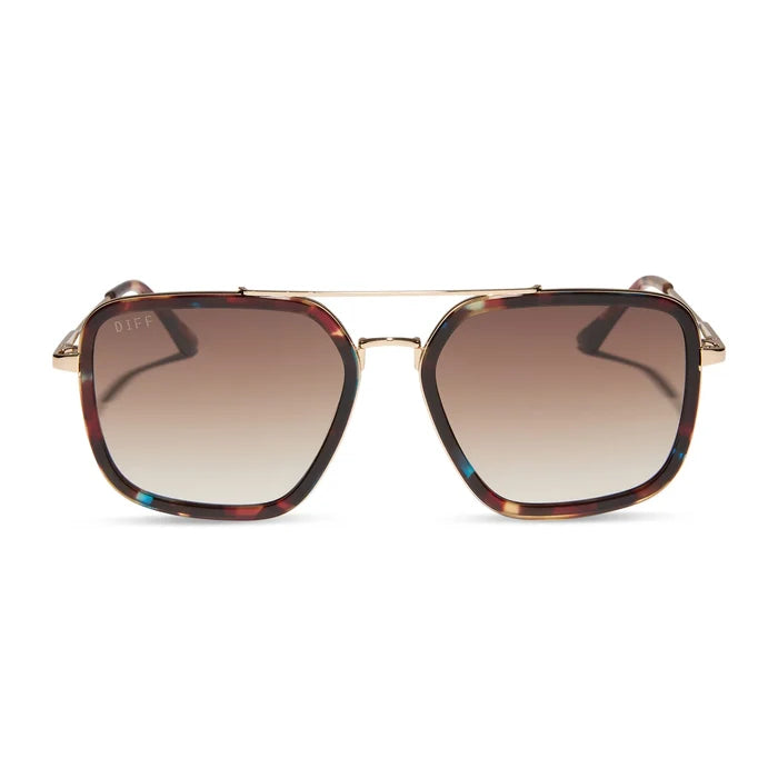 Jordan - Confetti Tortoise Brown Gradient Sunglasses