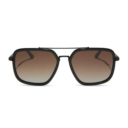 Jordan Matte Black + Black Temple Tips Brown Gradient Polarized