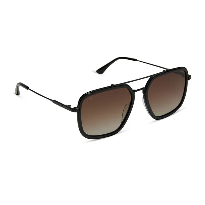 Jordan Matte Black + Black Temple Tips Brown Gradient Polarized