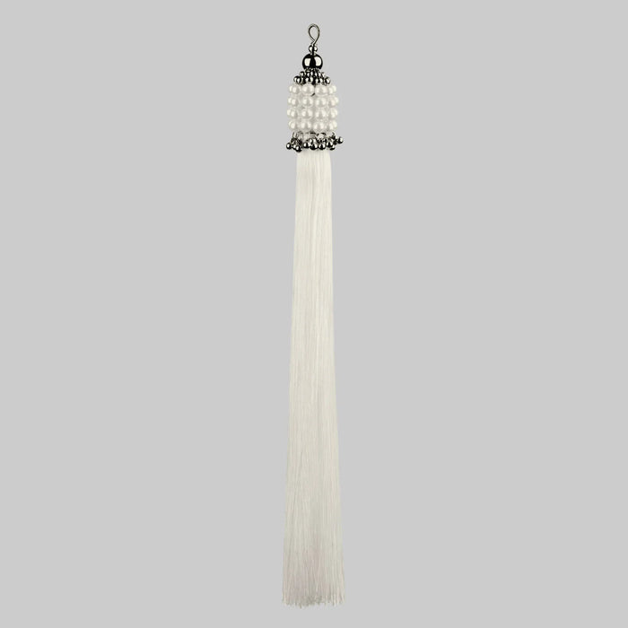 Khutulun Pearl Beaded Statement Headband w/ Removable Tassels | Best Seller