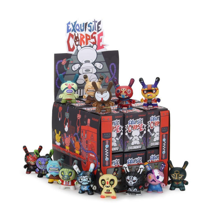 Kidrobot Exquisite Corpse Dunny Series figure, limited edition vinyl art toy, featuring unique, colorful design and detailed craftsmanship.