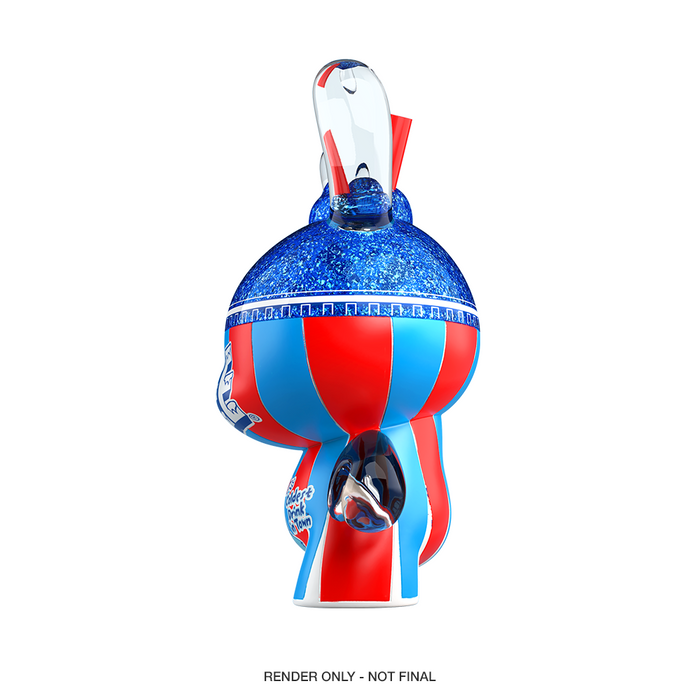 Blue Raspberry ICEE Kidrobot resin Dunny art figure, 3-inch collectible toy debuting at SDCC, featuring vibrant blue and ice-themed design.