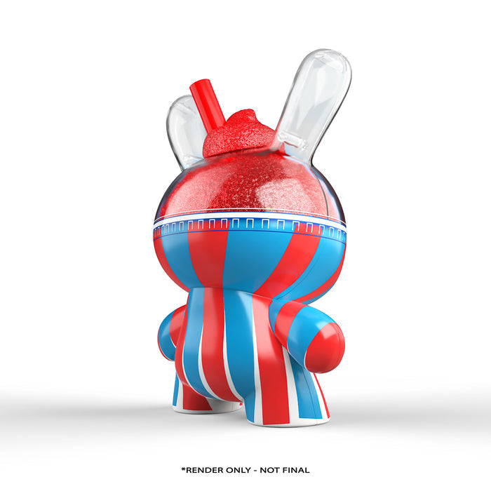 Kidrobot ICEE Cherry 8-inch Dunny art figure with vibrant colors and detailed design, pre-order collectible toy for fans and collectors.