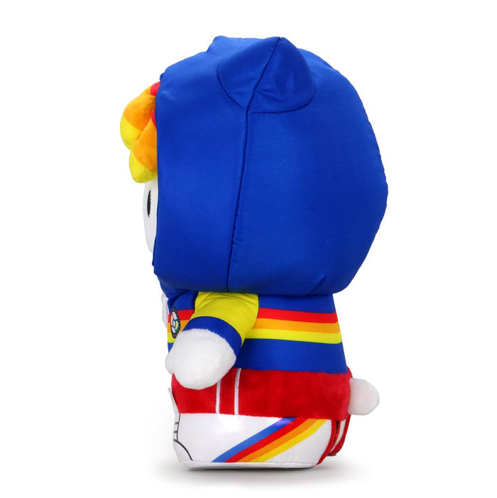 Kidrobot x Hello Kitty sports plush toy by Sanrio featuring Hello Kitty in a sporty outfit, soft and cuddly plush material.