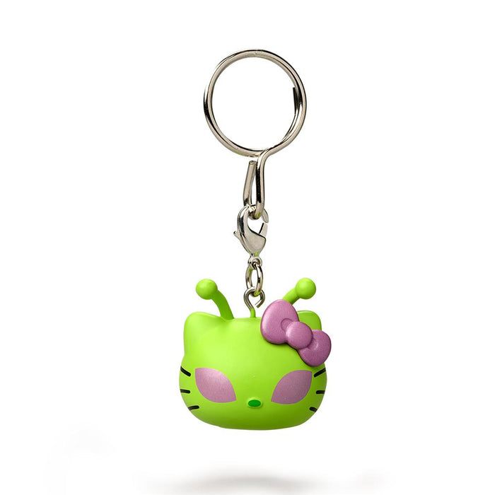 Sanrio Kidrobot Hello Kitty Time to Shine keychain featuring a colorful Hello Kitty design, perfect for attaching to bags or keys.