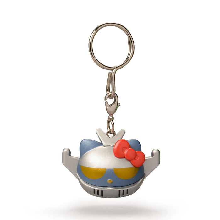 Sanrio Kidrobot Hello Kitty Time to Shine keychain featuring a colorful Hello Kitty design in a blind box packaging.