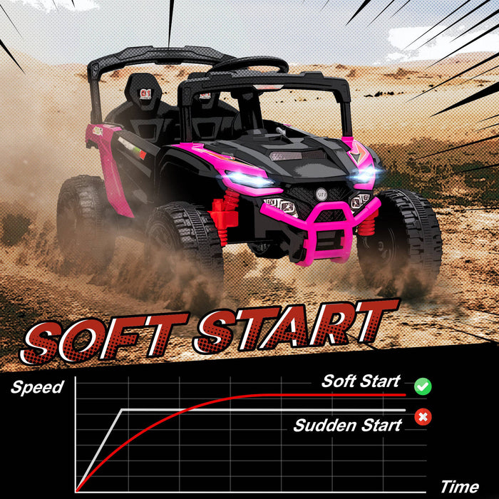 Kids Ride On Truck With Dual Motors For 3-8 Boys Girls