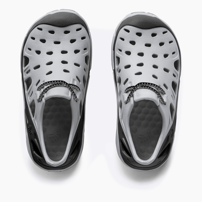 Cloud Grey/Black Kids' Trekking Shoe#color_cloud-grey-black
