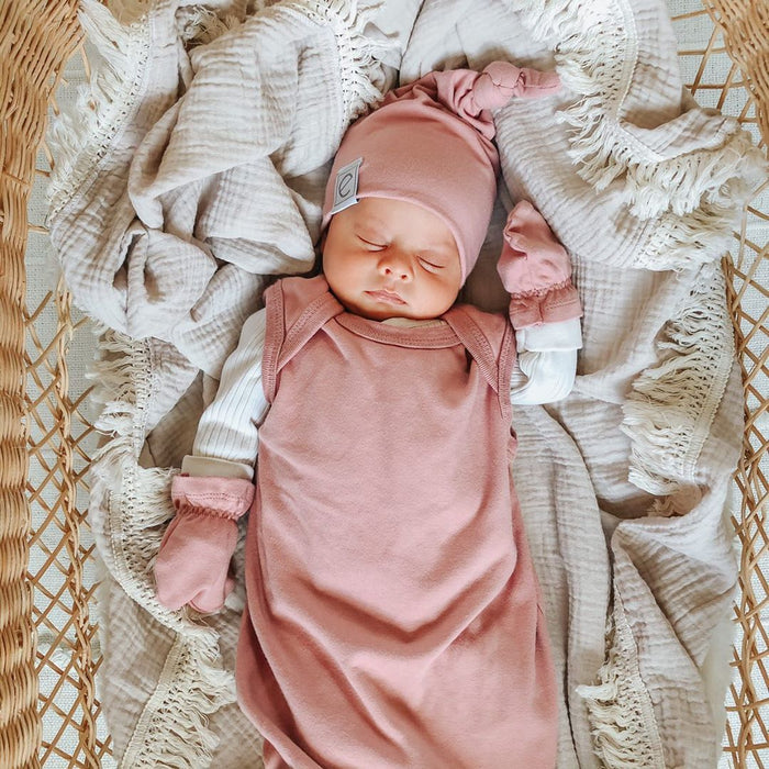 Knot Wearable Blanket, Knot Hat & Mitten Set