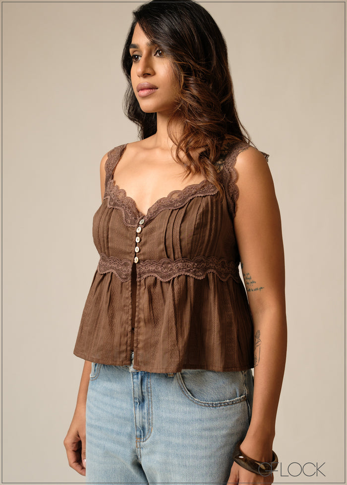Lace Detailed Top - 300626