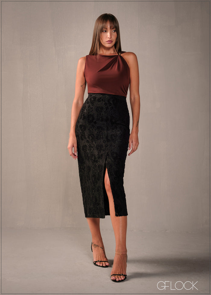 Lace Midi Skirt - 160326