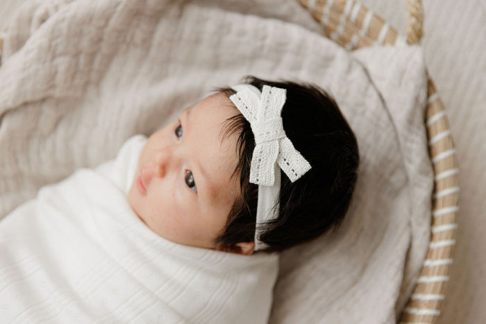 Lace Trim Pointelle Collection - Headband