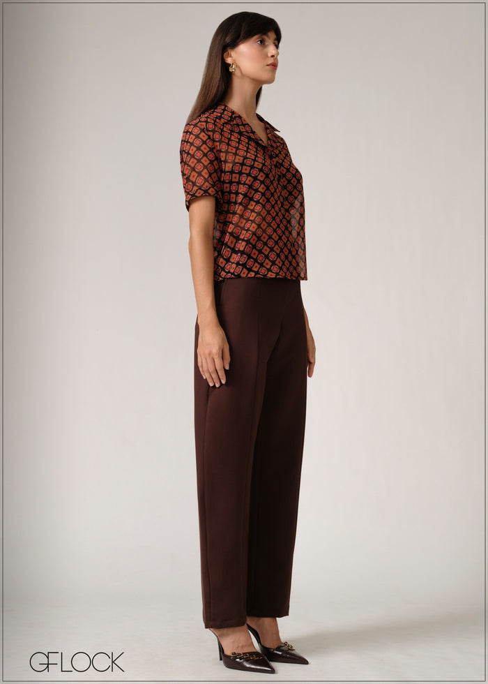 Lapel Collar Shirt - women’s top alternate view - GFLOCK Sri Lanka
