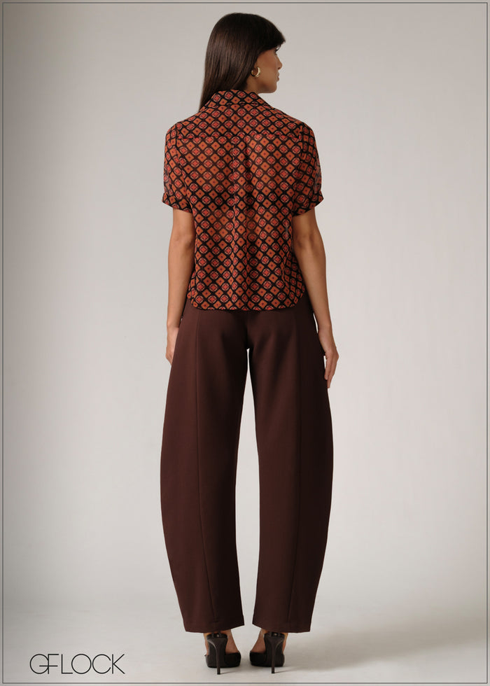 Lapel Collar Shirt - women’s top alternate view - GFLOCK Sri Lanka