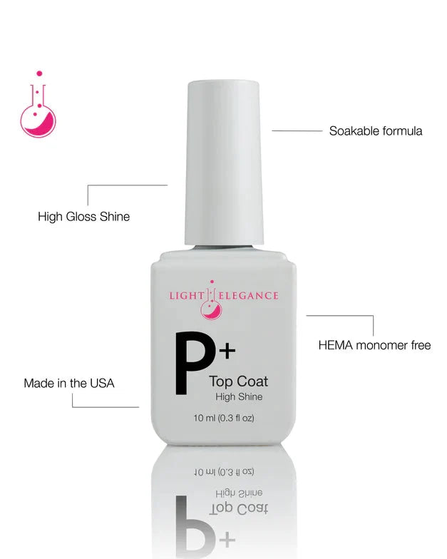 LE P+ Gel Polish | High Shine Soak-Off Top Coat
