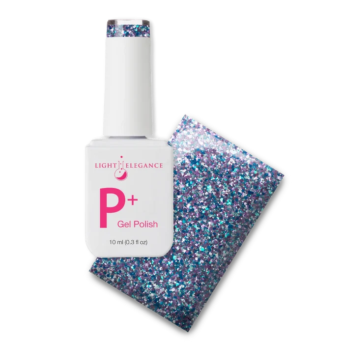 LE P+ Glitter Gel Polish | Bratty Blue