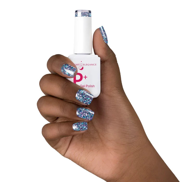 LE P+ Glitter Gel Polish | Bratty Blue