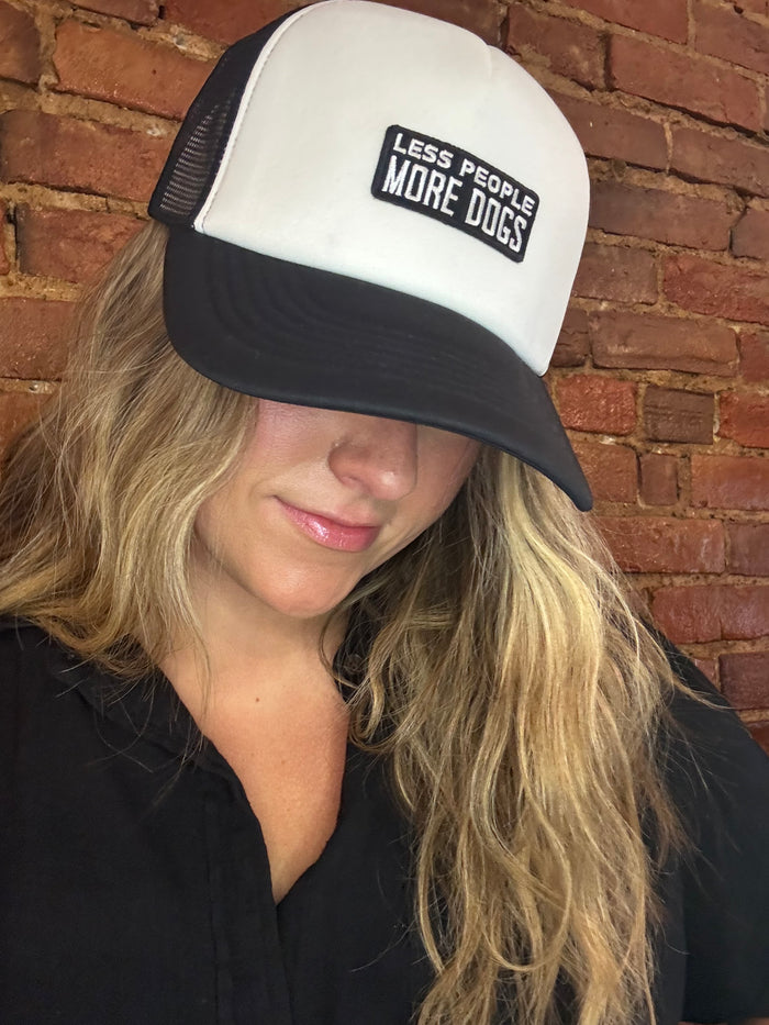Less people more dogs trucker hat