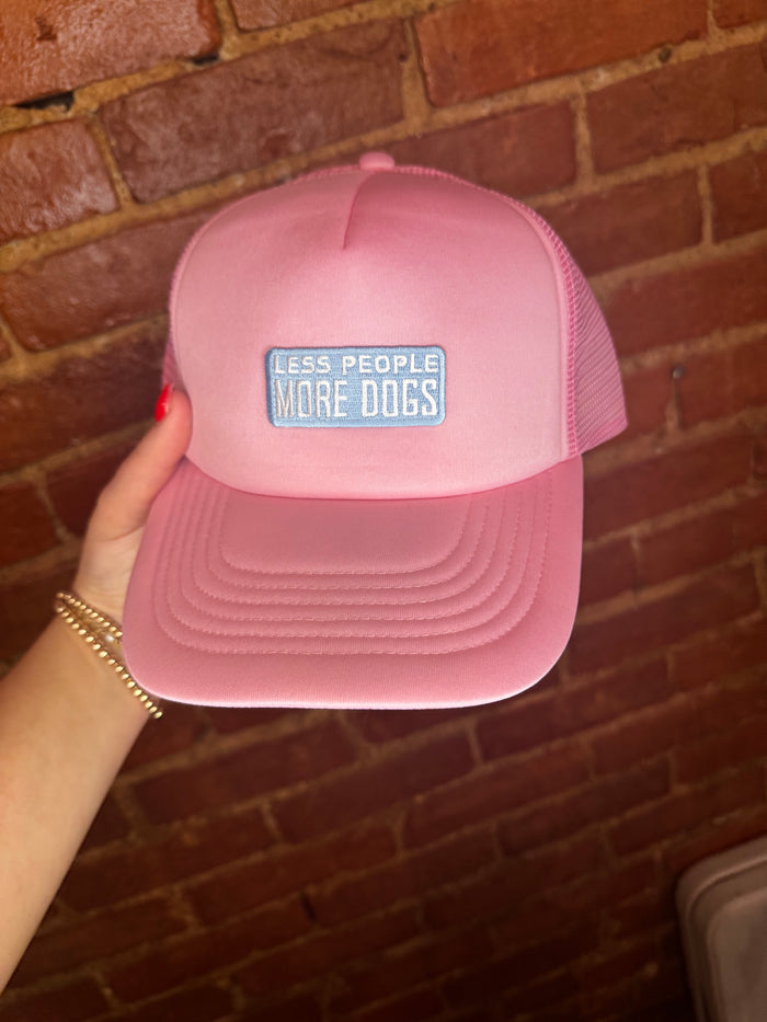 Less people more dogs trucker hat