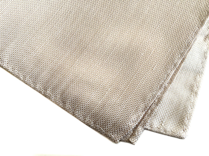 Davison handkerchief in our pale tan silk & linen blend