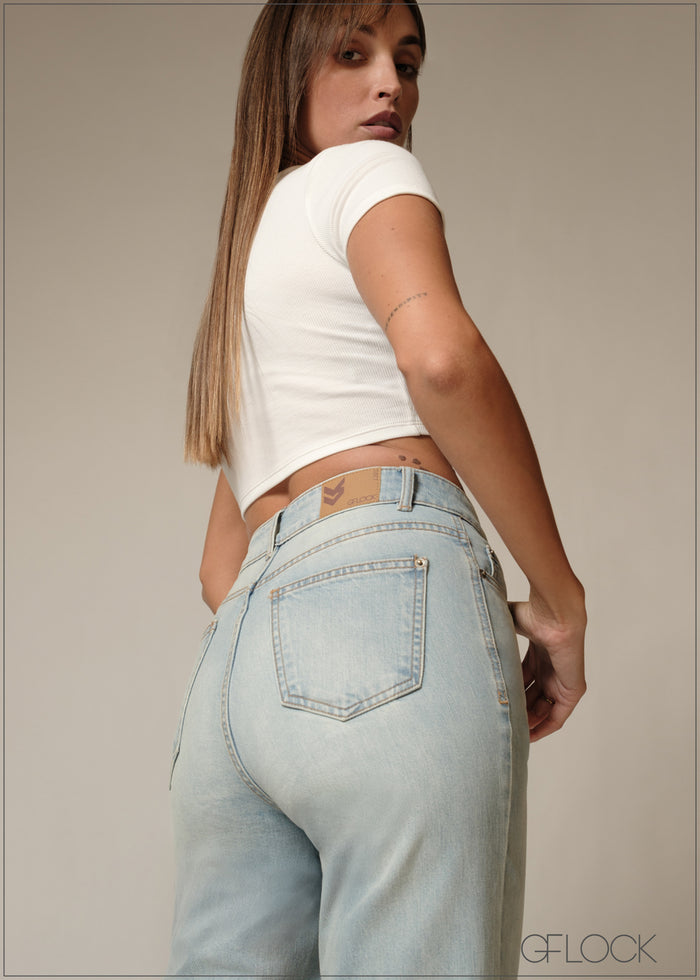 Light Wash Straight Leg Jean - Long Length - 230226D