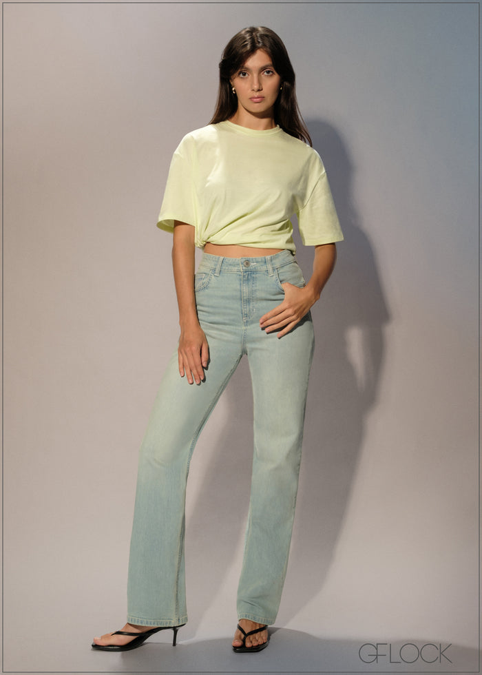 Light Wash Straight Leg Jean - Short Length - 250626