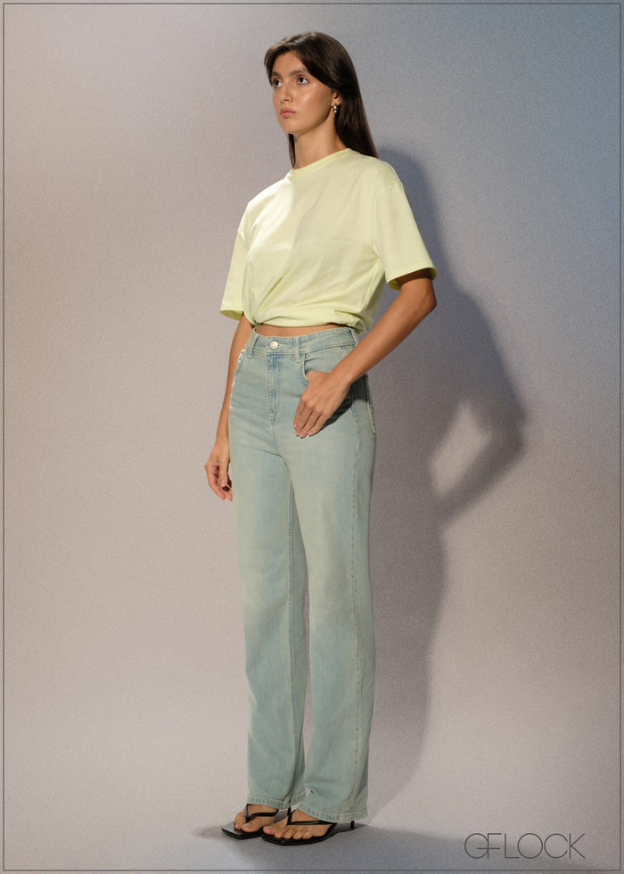 Light Wash Straight Leg Jean - Short Length - 250626