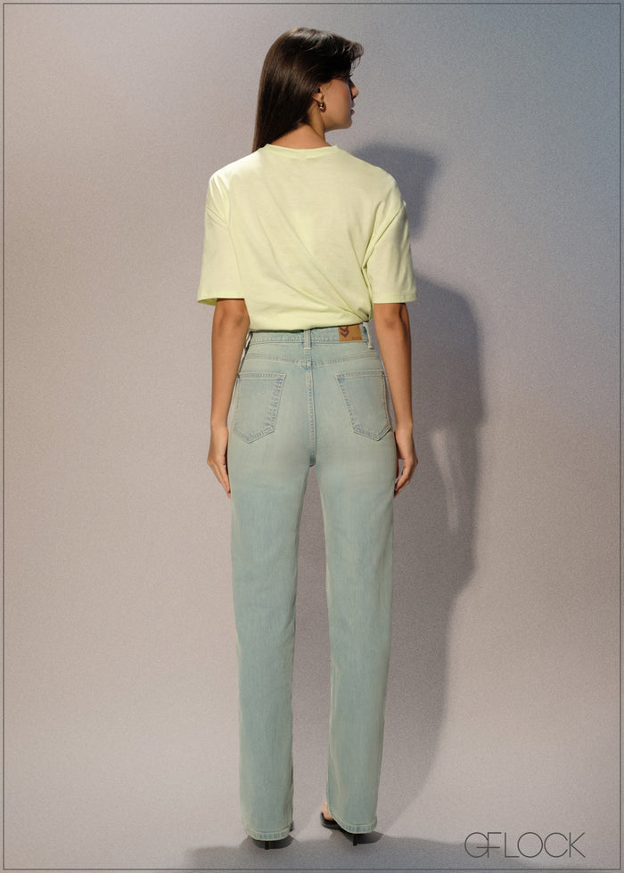 Light Wash Straight Leg Jean - Short Length - 250626
