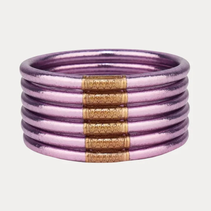 Lila All Weather Bangles (Set Of 6) - Serenity Prayer