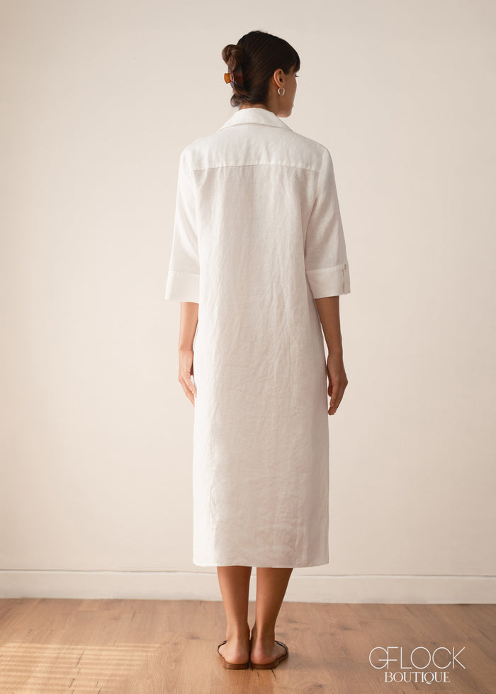 Loose Fit Button Down Dress - 030426