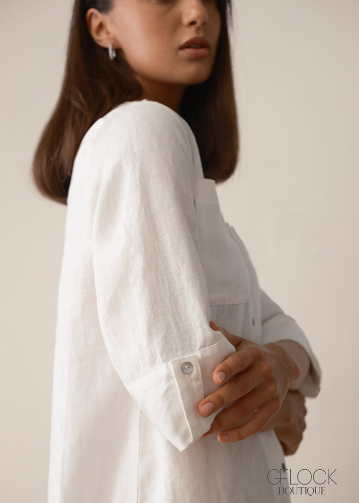 Loose Fit Button Down Dress - 030426